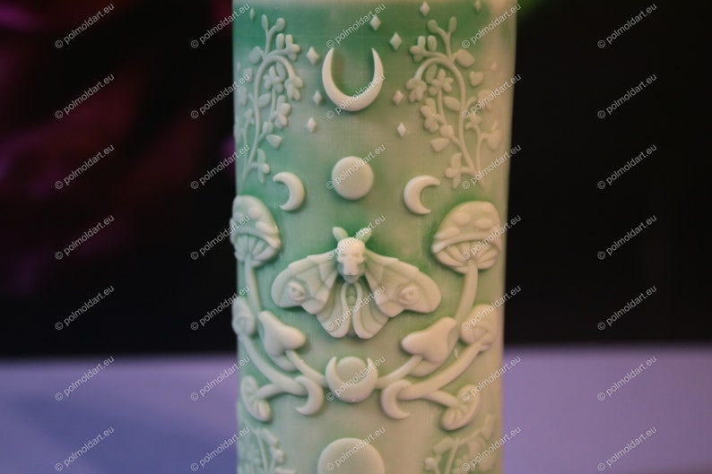 Moon phases and Butterfly 3D Silicone Mold, candle mould, soap molds, altar candles, rituals, witchcraft, mould, sun mould zdjęcie 4