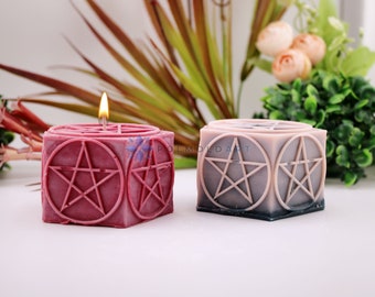 Pentagram 3D Silicone Mold, candle mold, ritual candle, soap mold, resin, wicca, spiritual