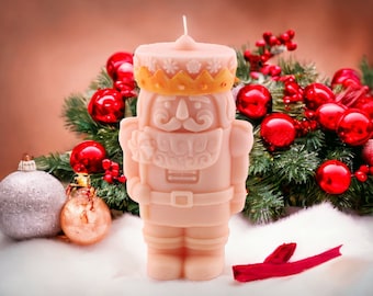 Stampo in silicone 3D Schiaccianoci per realizzare candele, resina, sapone, stampo natalizio, stampo Capodanno, cracker, ornamento, stampo giocattolo