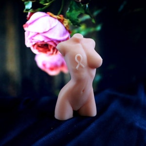 12cm Fight Cancer Woman 3D Silicone Mold for making candles, resin, soap, Goddess, candle mold, breast, Female, woman, cancer mold image 6