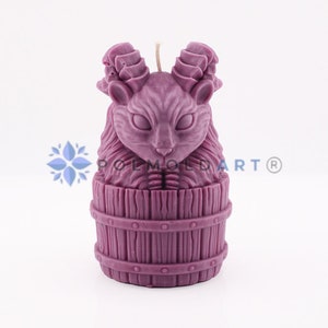 Molde de silicona 3D de demonio animal para hacer velas, resina, jabón, molde de espíritu, molde de diablo, brujería, animal, fantasía, Halloween