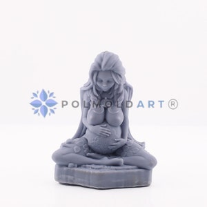 Goddess Mother Earth The Millennial Gaia 3D Silicone Mold, spiritual, pregnancy, Wicca, wiccan, fertility, female, altar, witch,candle mold