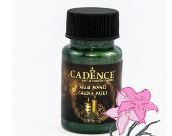 Metalic Green Cadence glitter candle paint for candle and soap decorating 50ML