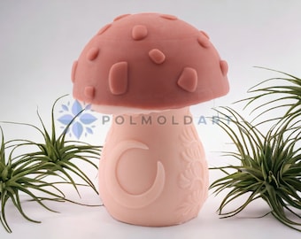 Big Moon Mushroom 3D Silicone Mold for making candles, resin, soap, spiritual, nature, moon phases mold