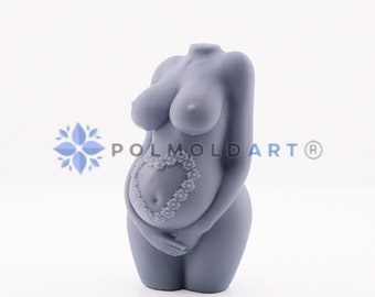 Pregnant Female #2 3D Silicone Mold for making candles, soap, resin, body, Mom to be, woman figure, Goddess, pregnancy