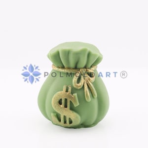 Sacco di soldi Dollaro Stampo in silicone 3D per realizzare candele, resina, sapone, USD, denaro, fascio, ricchezza, candele spirituali, stregoneria