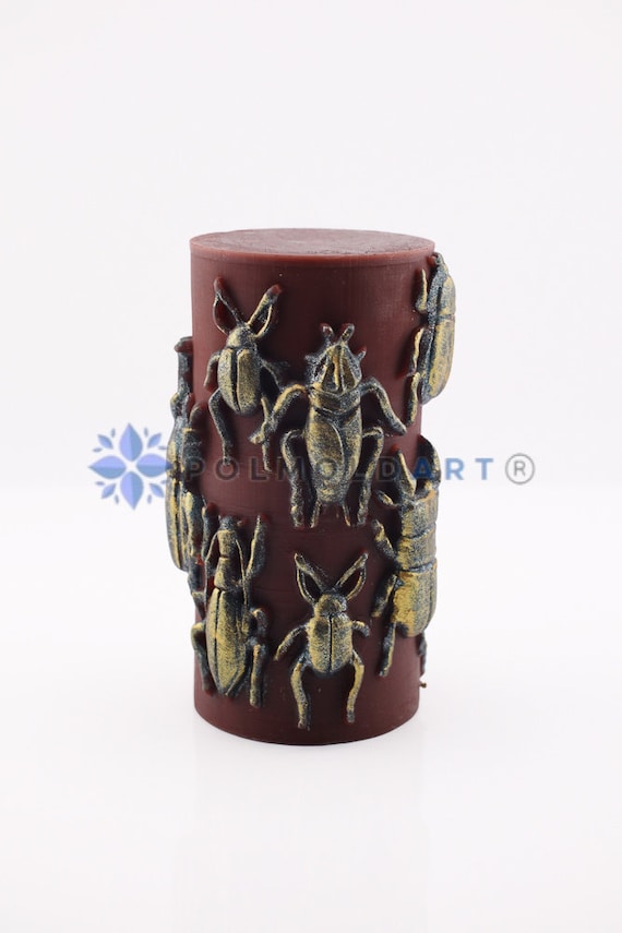 Magic Bug Pillar 3D Silicone Mold for making candles, soap, resin, bugs, nature, candle mould, forest, spirit, relax, yoga