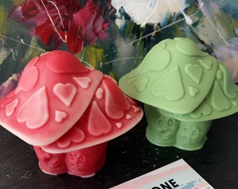 Mushroom in Love 3D silicone mold, candle mould, soap mold, forest, nature, garden, love, together, cute, mushroom mold, lovers