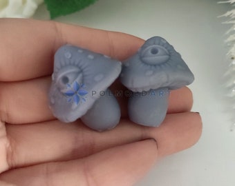 Mini Mushroom with eye 3D Silicone Mold, candle molds, resin mold, thirs eye, spiritual, meditation, earrings, Goddess