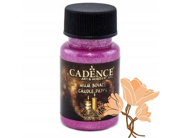 Fuchsia Cadence glitter candle paint for candle and soap decorating 50ML