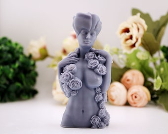 Beauty in Flowers 3D Silicone Mold, candle mold, Soap Mold, Concrete Plaster Mold, Resin mold