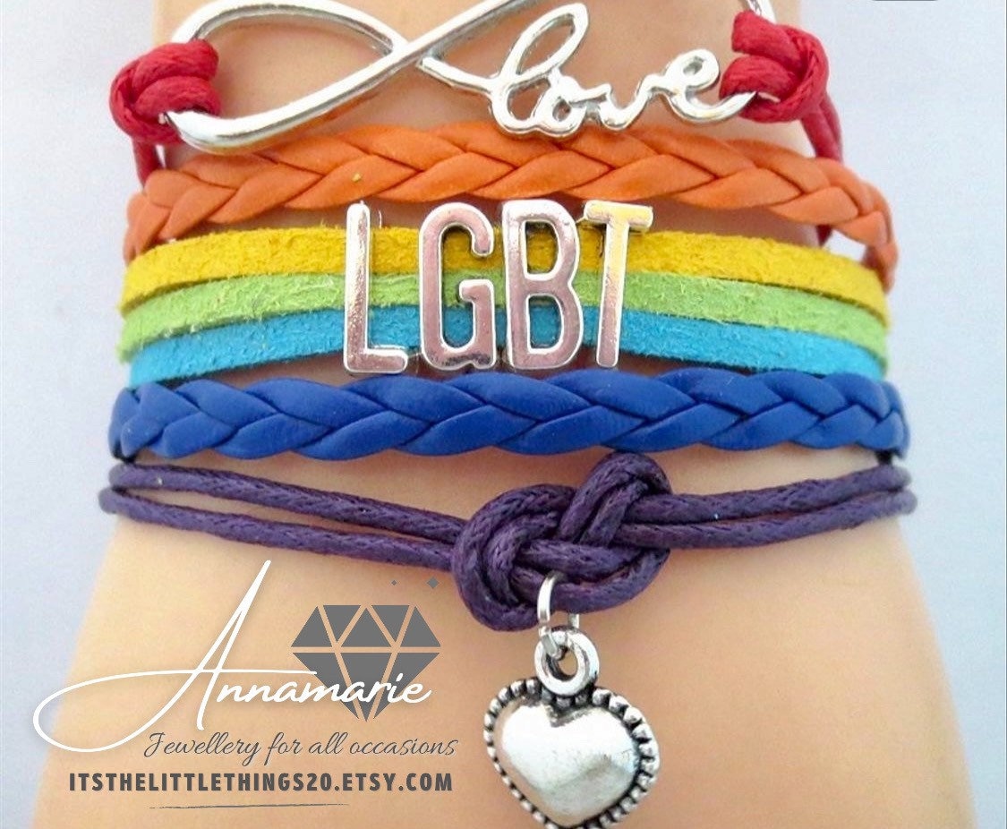 Pride Rainbow Bracelet Pride Bracelet Etsy Australia