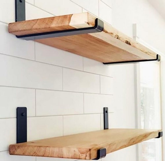 Decorative Wall Shelf Set of 2 Wooden Shelves Floating | Etsy