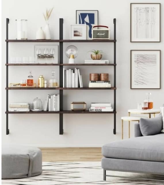 Decorative metal best sale shelves bathroom