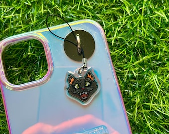 Black Cat, Phone Charm or USB_C Dust Plug