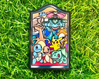 Gen 1 Pokemon Starters Vinyl Sticker