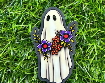 Floral Ghost, Vinyl Sticker