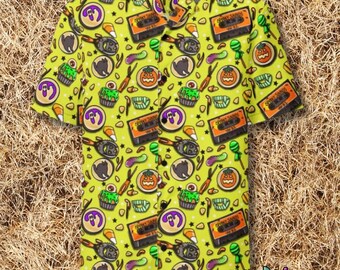Pumpkin Carving Party Unisex button shirt