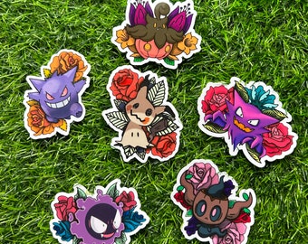 Ghost Type Poke mon Stickers