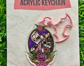 Angel Dust and Husk, Hazbin Hotel Acrylic Keychain