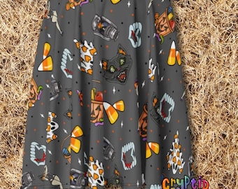 Halloween Trick or Treating Skater Skirt