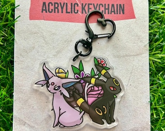 Eevee Umbreon and Espeon Acrylic Keychain