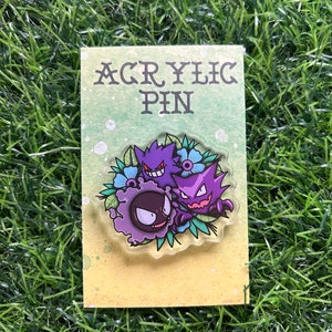 Ghost Type Acrylic Pin
