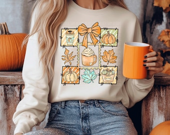 Fall Stamps, Trendy Fall, Preppy Fall, Girly Fall, Coquette Stamps, Pumpkins, Coffee, Leaves, Farm Fresh, Cozy, Autumn, Lace, Thanks PNG