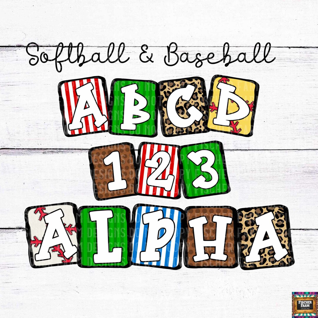 Baseball & Softball Boxed Alphabet, 7 Pack Bundle, Sports, Games ...