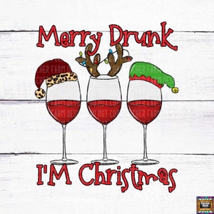 Joyeux Ivre, je suis Noël, Vin de Noël, Père Noël, Léopard, Noël, Drôle, Vin, renne, bière, lumières, elfe