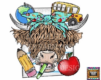 Escuela, Maestro, Conductor de autobús, Manzanas, Vaca, Regla, Crayones, Lápices, Animales de granja, Primer grado (descarga digital, PNG, JPEG)