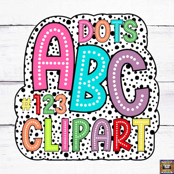 Alphabet Dots Letters Bundle, Marquee Letters, Bright Colors, 8 Sets, Marquee Letters, Dalmatian Dots, personalize name, digital PNG files