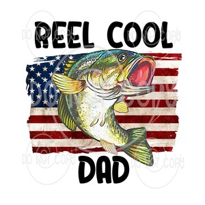 Papa, Vaderdag, Vissen, Amerikaanse vlag digitale download png jpeg