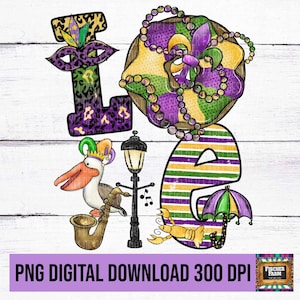 Love Mardi Gras, Langusten, Boil, Louisiana, Happy Mardi Gras, Fleur De Lis, Liebe, Perlen, King Cake, Bier, Mais digitaler Download png jpeg