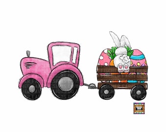 Easter, Tractor, Eggs, Basket, hunt, Happy Easter, Carrots, Bunnies, Bunny, Rabbit, Candy, hoppy, candy, chocolate digital download png jpeg