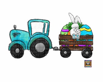 Easter, Tractor, Eggs, Basket, hunt, Happy Easter, Carrots, Bunnies, Bunny, Rabbit, Candy, hoppy, candy, chocolate digital download png jpeg