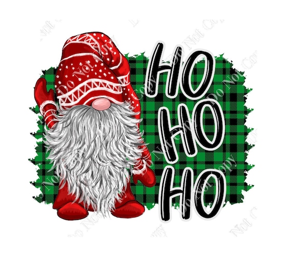 Ho Ho Ho Christmas Gnome digital download png jpeg