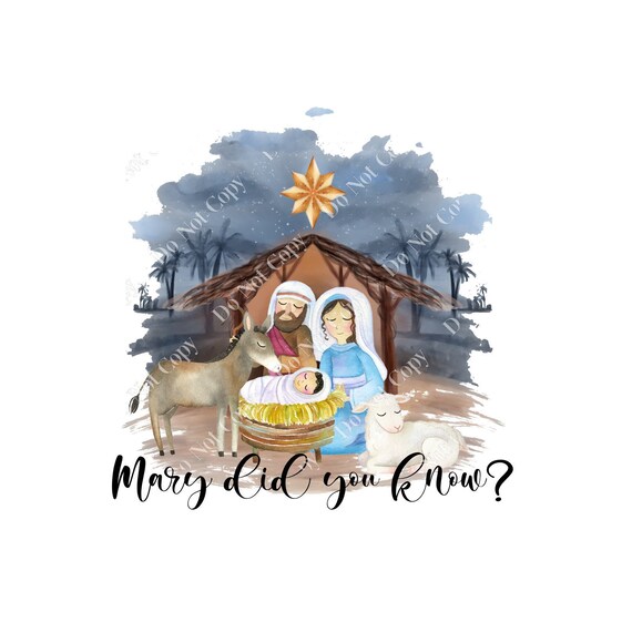 Mary Did You Know Digital Download Png Jpeg | Etsy