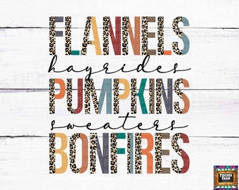 Fall, Flannels, Pumpkins digital download png jpeg