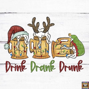 Boisson, Boire, Ivre, Noël, Bière, Nouvel An, Paillettes, Broderie, elfe, Père Noël, renne, hiver, paillettes, vin téléchargement numérique png jpeg