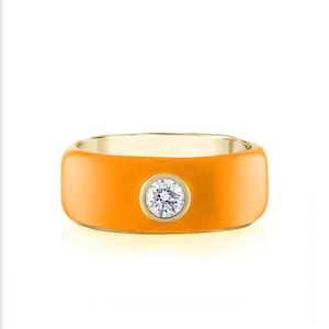 Silver Personalized Ring-Enamel Ring-Colorful-Ring-Handmade-