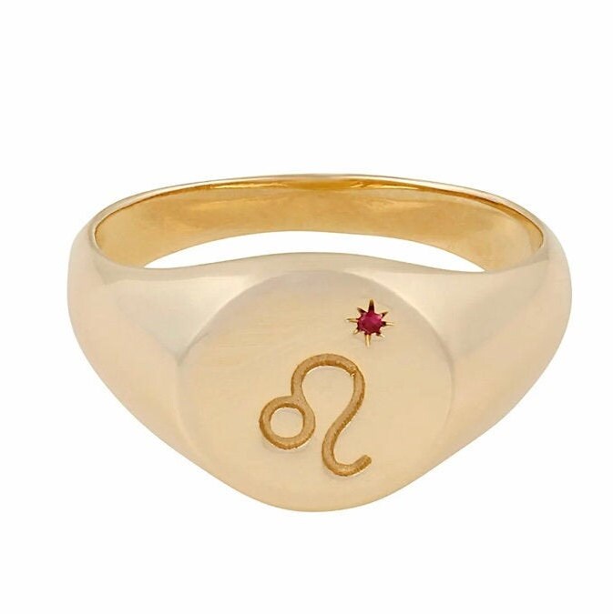 Zodiac Sign Ringsastrology Ringshoroscope Ringssolid Etsy UK