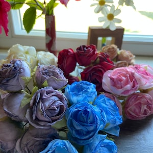 3pcs Artificial Rose Flowers- Festival Decor Bouquet -DIY Material