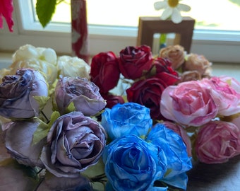 3pcs Artificial Rose Flowers- Festival Decor Bouquet -DIY Material