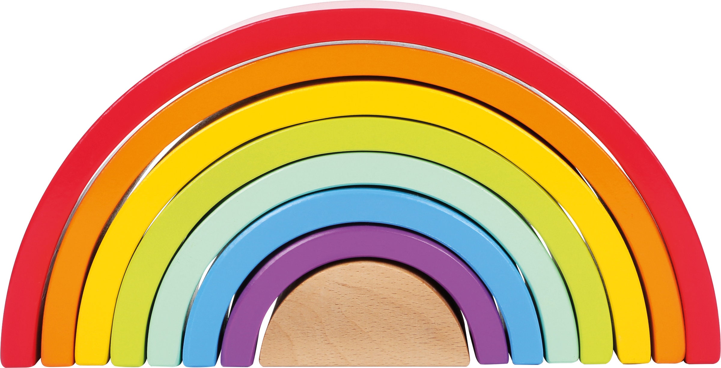 Dynamic Stacking Wooden Rainbow Toy With Vibrant Colours Etsy UK