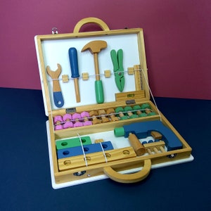 Tool set for Christmas Wooden Tool Set, Wooden toys, Montessori toys, Eco Friendly, Best Toddler Gifts, Christmas kids wooden tool kit