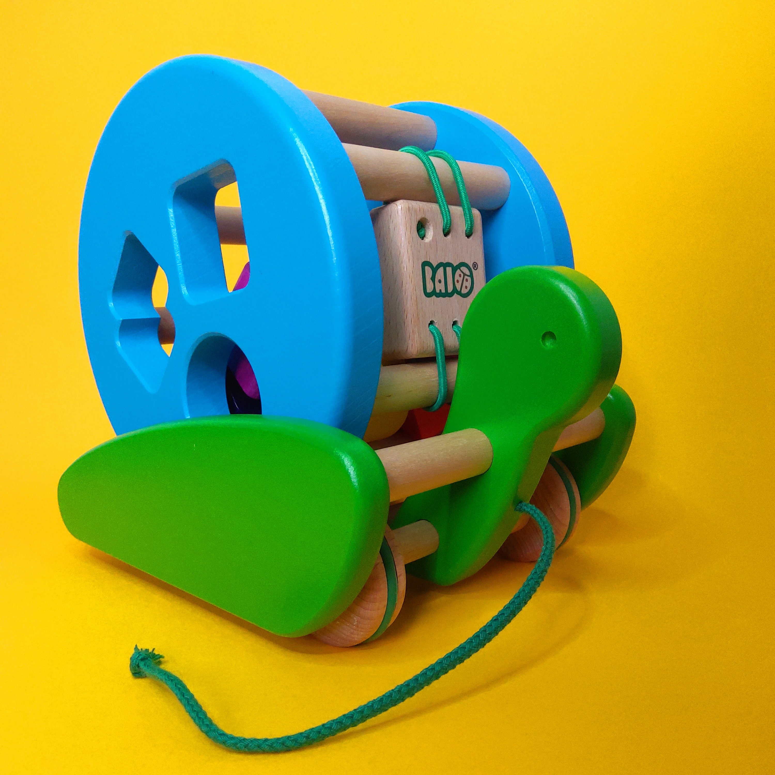 Wooden Pull Along Toy with Shape Sorter Pretend Play Etsy