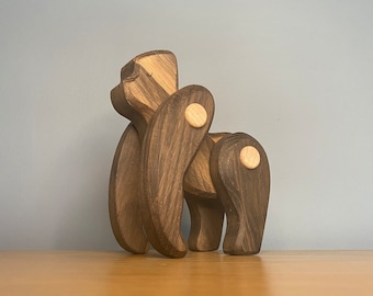 Wooden Gorilla Animal Figure, Endangered Species, Traditional Toy, Family Gift, Unique Gifts-100% Sustainable Wood CE Certified.