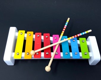 Wooden Musical Toy, Xylophone Rainbow Design, Musical Gift, ideal wooden toy gift for birthday xylophone for children, christmas gift