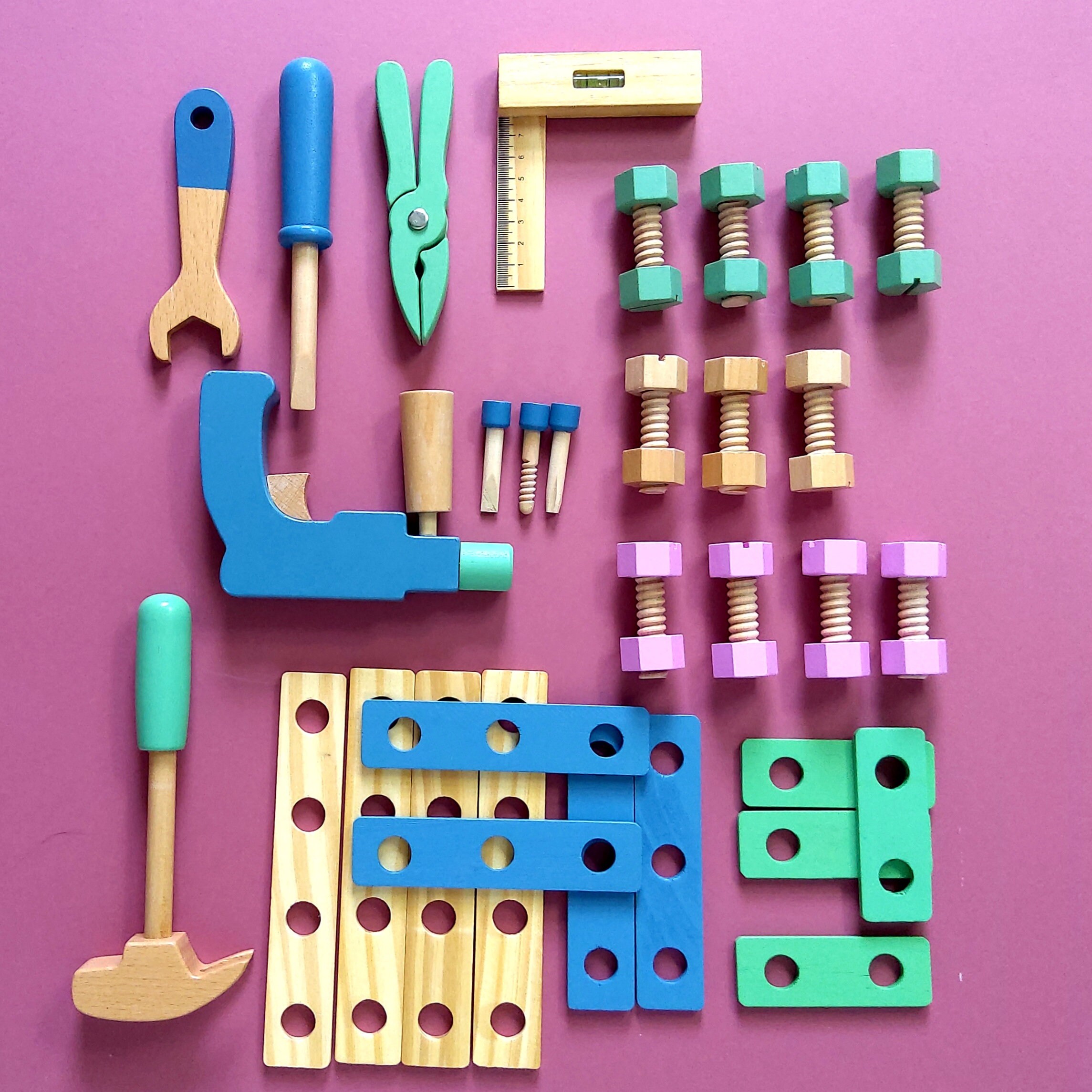 Wooden Tool Set Wooden Toys Montessori Toys Eco Friendly Etsy UK